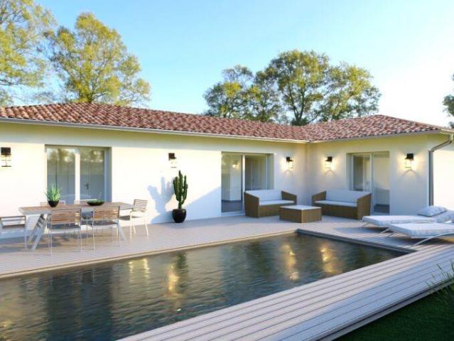 Maison neuve contemporaine à bâtir à Sanguinet 4 pièces sur ter