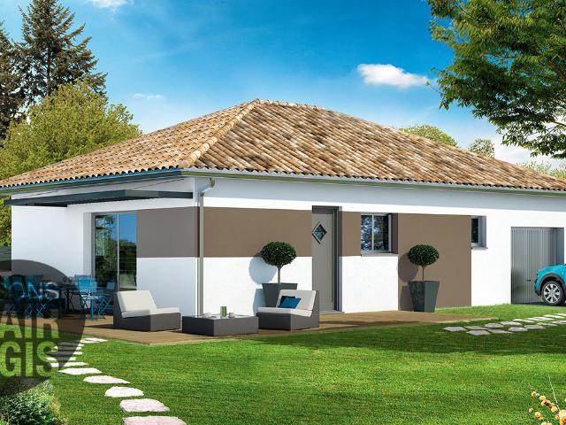 MAISON NEUVE CONTEMPORAINE PLAIN PIED T4 + JARDIN ST DIDIER DE FORMANS 01600