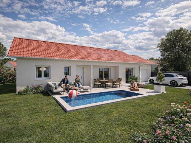 MAISON NEUVE CONTEMPORAINE PLAIN PIED T3 + JARDIN Saint Georges d'Espéranche 38790