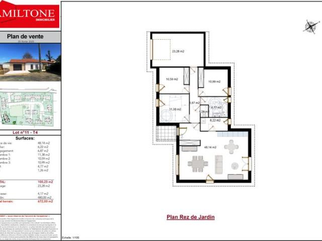 Maison neuve de 101m2 Lot 11 à Guereins