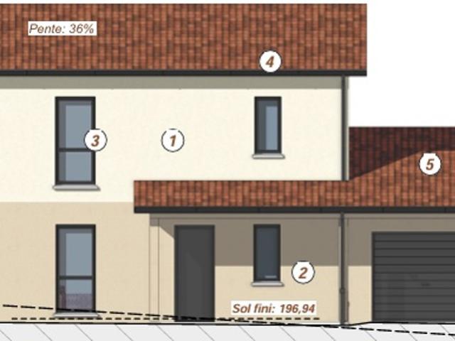 Maison neuve de 91m2 Lot 12 à Guereins