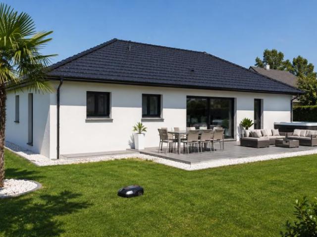 Maison neuve de plain pied 4 chambres Garage Terrain de 950 m² Bourdainville