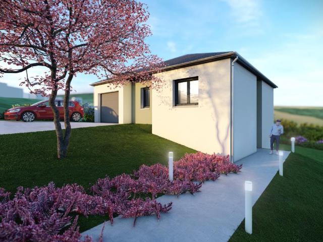 Maison neuve sur terrain de 9,69 ares à Merschweiller