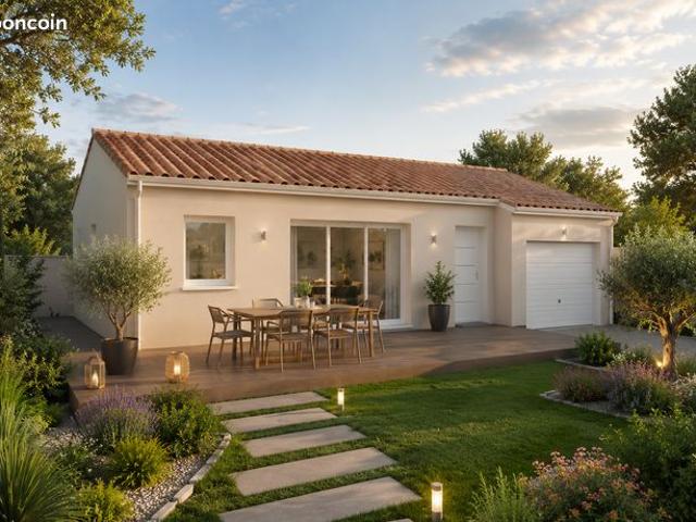 Maison neuve plain pied 69 m² avec garage à Coursan 11110 avec Terrain viabilisé 220 m²