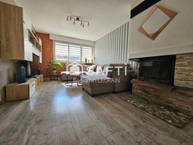 Maison semi ind de 108m2, 6p, 3ch, jardin, garage