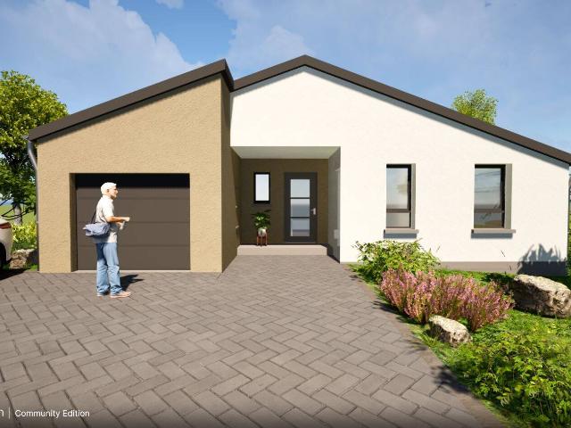 Maison Sénior de plain pied de 80m² avec 2 chambres, garage acco