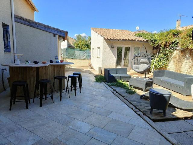 Maison spacieuse à Sérignan 125m², 3 chambres, bureau, idéale