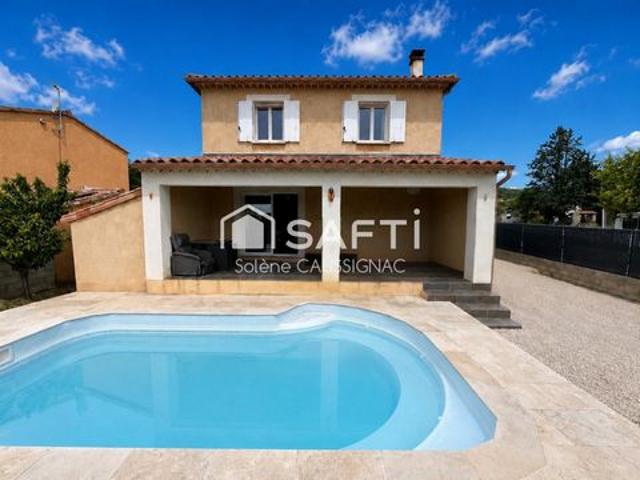 Maison St Privat des vieux, 3 chambres, garage, piscine