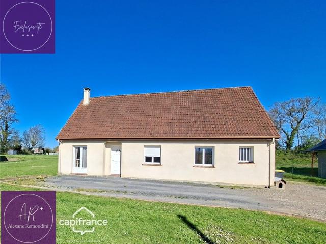 Maison plain pied 4 chambres terrain 1500m² DPE C – Proche Beuzeville et Pont Audemer