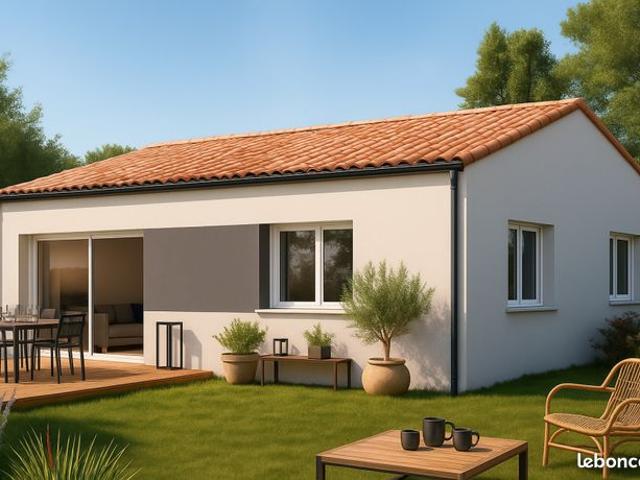 Maison plain pied 65 m² avec terrain viabilisé de 283 m² à Nissan lez Enserune – projet de construction proche écoles et commodités
