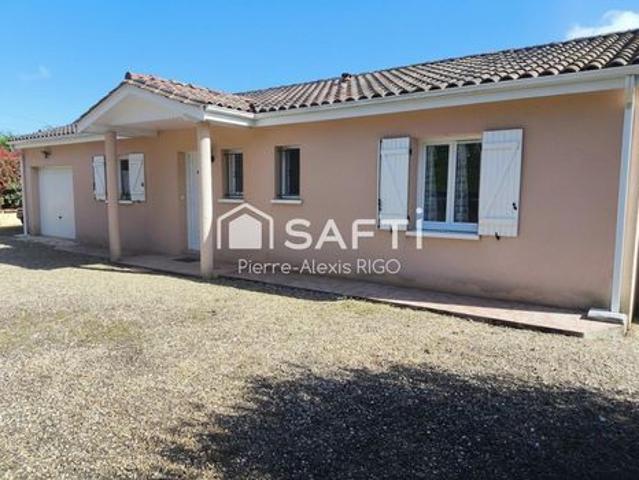 Maison plain pied 91m², terrain 2501m²