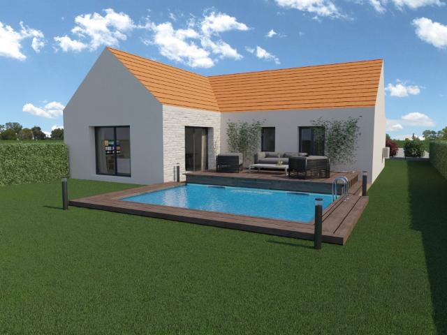 maison plain pied 107m2 Mezieres lez Cléry