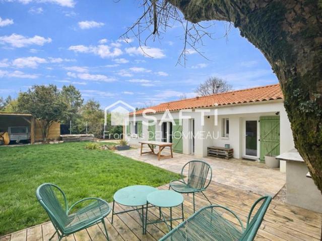 Maison plain pied, 3 chambres, garage, terrain clos