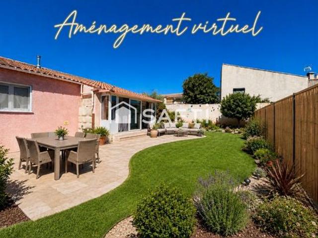 Maison plain pied avec garage sur terrain de 380m2