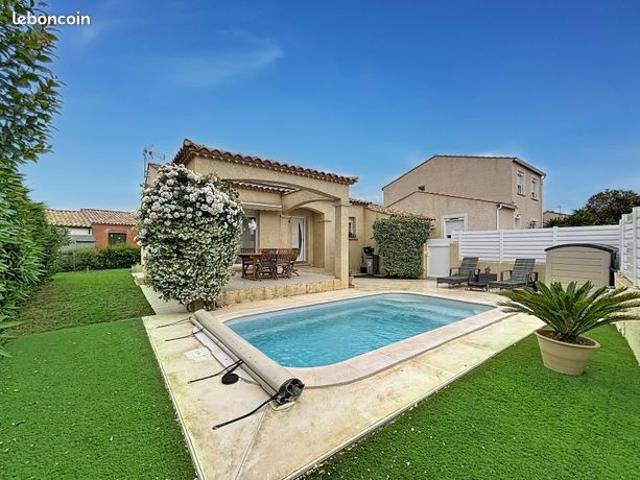 Maison plain pied avec piscine, jardin et garage | Pomérols