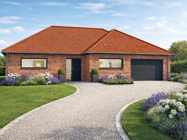 Maison Plain Pied Briques de 100 m² Hab + Garage