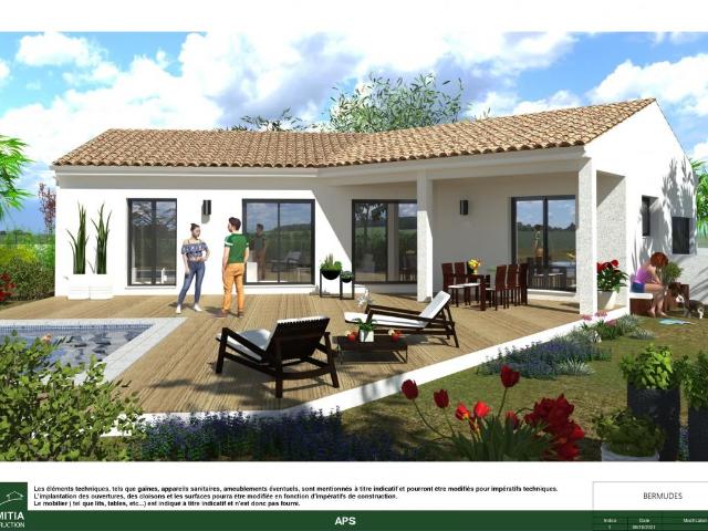 Maison plain pied en V à CESSENON SUR ORB