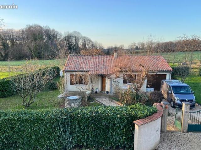 Maison plain pied Garage Terrain 5445m² puits