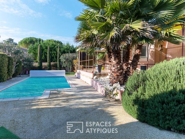 Maison quartier Chabrillan Montélimar avec studio indépendant, accès PMR, piscine et jardin paysagé