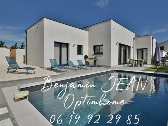 Maison récente de plain pied avec piscine et garage à Sérign. 123m² Sérignan