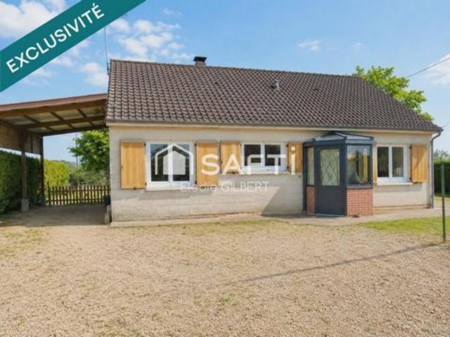 Maison rénovée de plain pied avec grand terrain