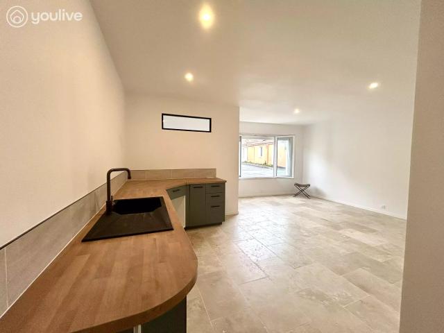 Maison rénovée + garage en plein bourg: aucun travaux, tout à pied