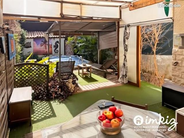 Maison T3 + dépendance, terrasse et jardin