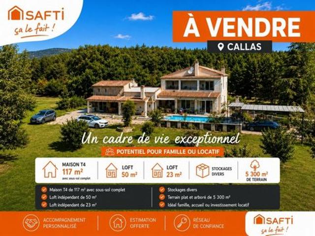 Maison T4+2 appartements +Sous sol Grand Terrain