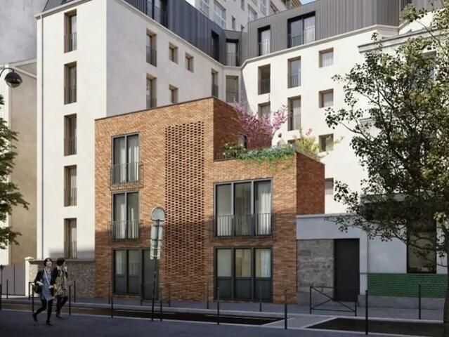 maison T6 neuve à vendre PARIS 19e, surface hab 101.02 m2 pondérée 109 + jardin 24 m2, terrasses et s sol