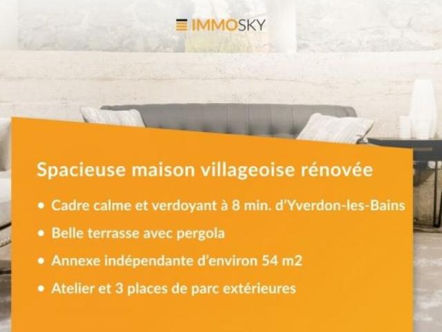 Maison villageoise 5.5 pièces avec annexe indépendante