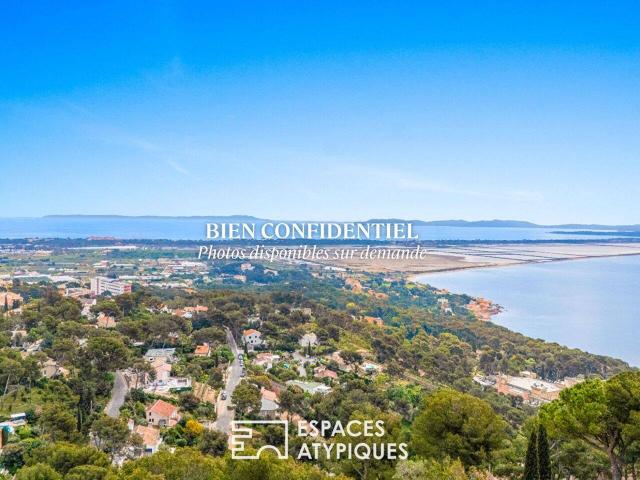 Maison vue mer panoramique au calme à Hyères