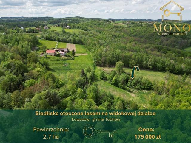 Malownicza działka 2,7 ha z widokami i lasem