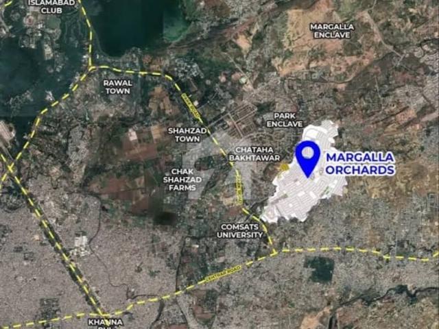 Margalla Orchard Walk Comercial 8 Marla 3 Year Instalment plain plot For Sale Circulation 8
