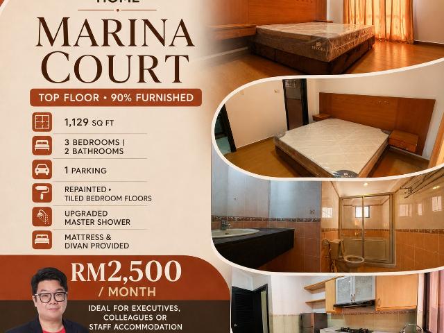 Marina Court | City Centre | Top Floor | 90% Furnished