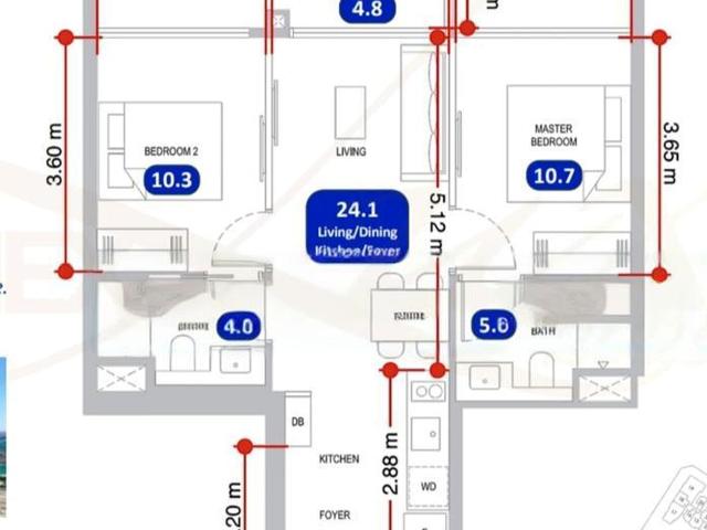 Marina Mall D1, Apartment