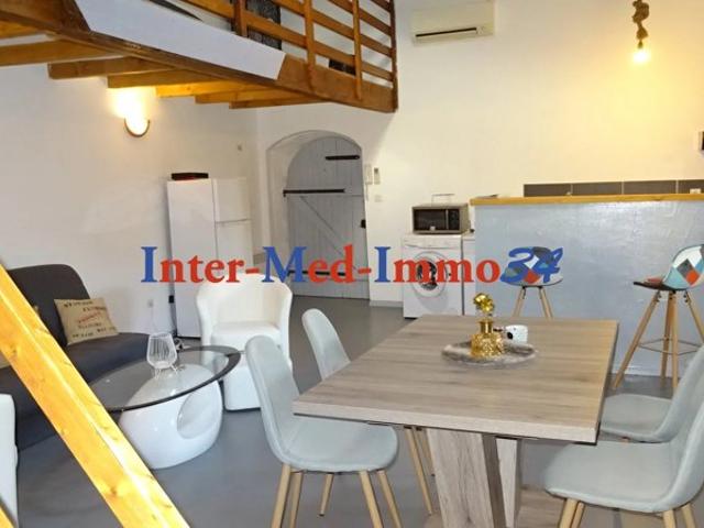 Marseillan au cœur de ville Appartement de 2 pièces de 56m² avec 2 mezzanines