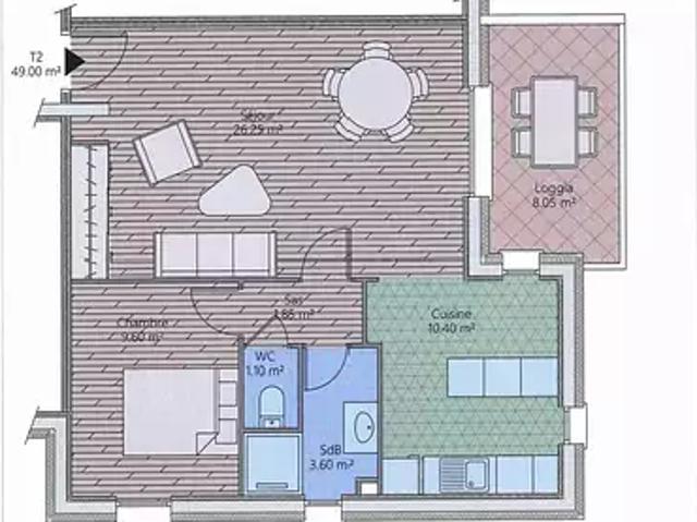 Marseille 11ème 13011 Achat / Vente appartement 2 pièces t2 terrasse