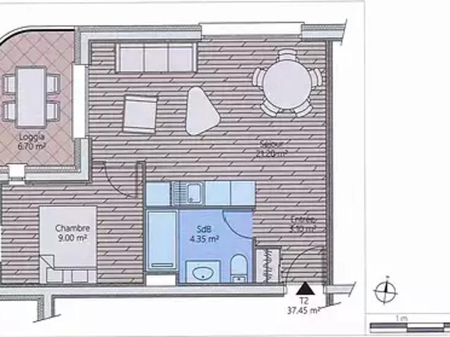 Marseille 11ème 13011 Achat / Vente appartement 2 pièces t2 terrasse