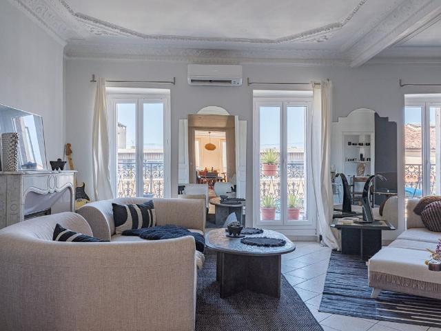 Marseille 13006 COURS LIEUTAUD COLOCATION MEUBLÉE 4 CHAMBRES 160,11 m² / Carrez 6° étages/Balcon/Climatisée