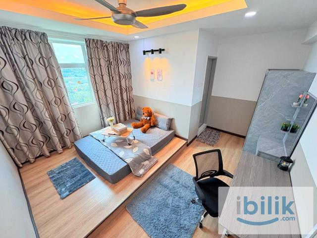 Master bedroom with private attached bathroom