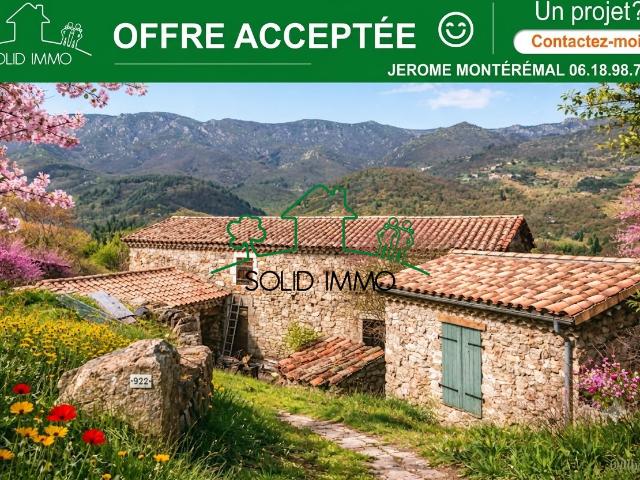 Mas Cévenol Authentique avec Vue Exceptionnelle 25m² Beaumont