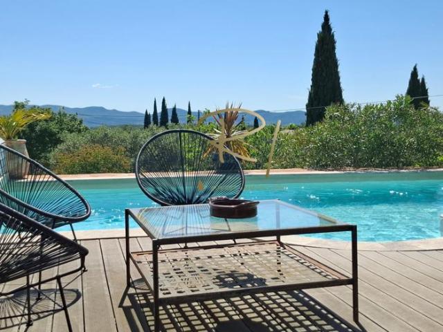 MAS EN PIERRE RÉNOVÉ AVEC PISCINE ET GÎTE INDÉPENDANT VUE