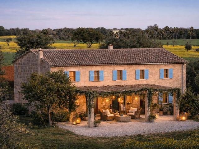 Masía en venta en Baleares Algaida. Impresionante casa rústica mallorquina reformada íntegramente en su estructura, cubierta y paredes interiores, sólo falta tabiquer. Masías.