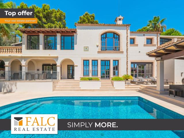 Masía en venta en Baleares Calvià, Cas Català Illetes. Villa mediterránea con impresionantes vistas al mar y piscina en Cas Català. Masías.
