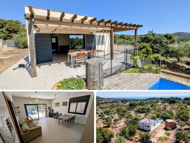 Masía en venta en Perelló El Costa Dorada. Magnífica Finca rústica con vivienda, piscina y vistas al mar entre El Perelló y sus playas. Masías Perelló.