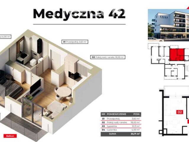Medyczna 35,71 m², Piła