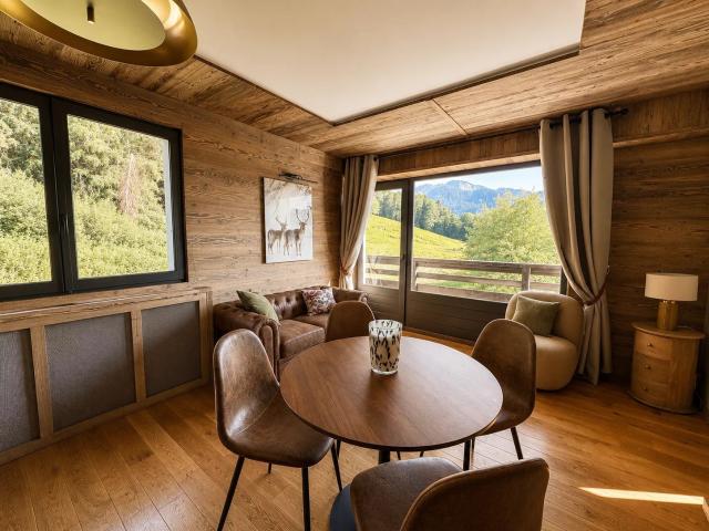 Megève – Appartement 3 pièces avec deux balcons, vue dégagée. 38m² Megève