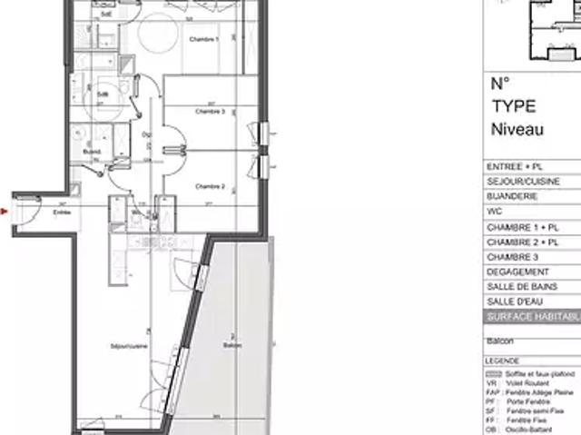 Mérignac 33700 Achat / Vente appartement 4 pièces t4 au dernier étage parking