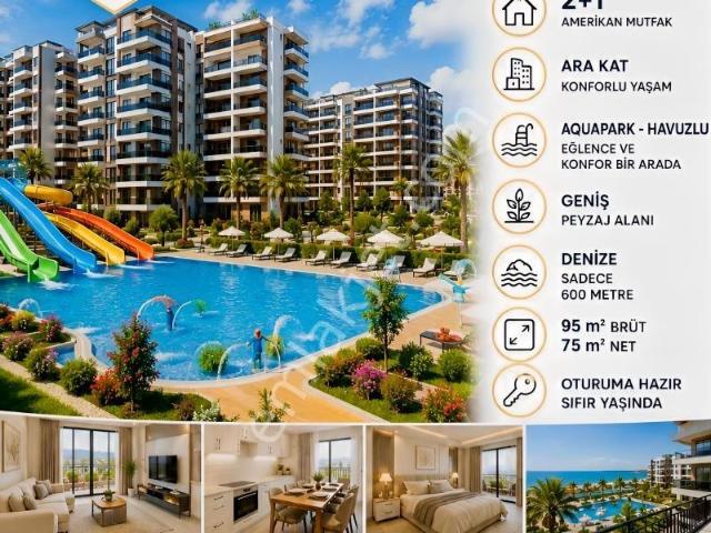Mersin Tömük'de 2+1 Havuz Aquapark Lüks Yazlık Daire Satlık
