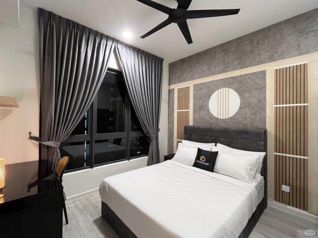 Meta Residence master bedroom with private bathroom and TV